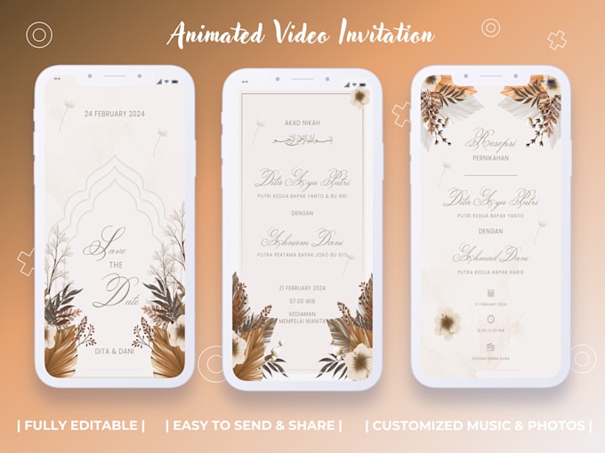 do wedding video invitation or save the date animated