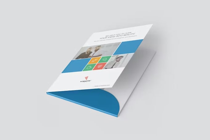design professional and modern presentation folder