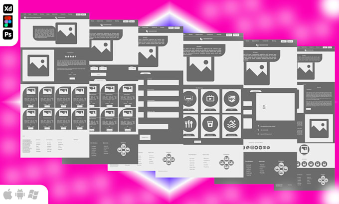 Design wireframes, ux ui design and prototypes by Dkazad933 | Fiverr