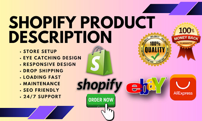 write shopify product description with SEO