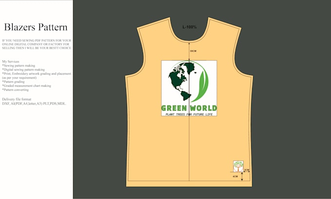 make all type garment pattern and artwork placement