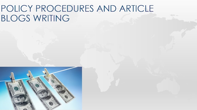 provide policy and procedure writing on aml cft and risk