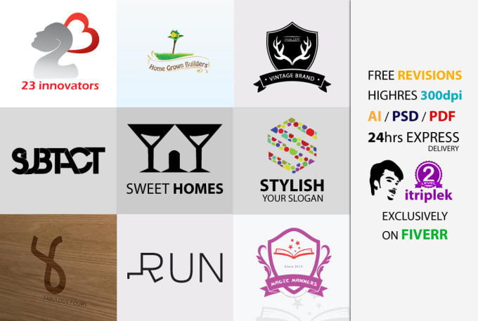 Design 2d Or 3d Logo In 24 Hours With Free Source Files By Itriplek