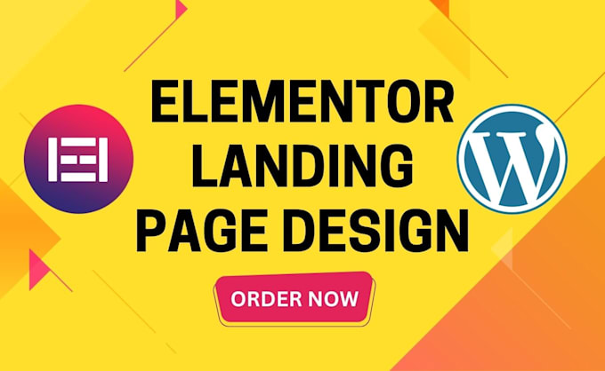 create an attractive elementor landing page design or website design
