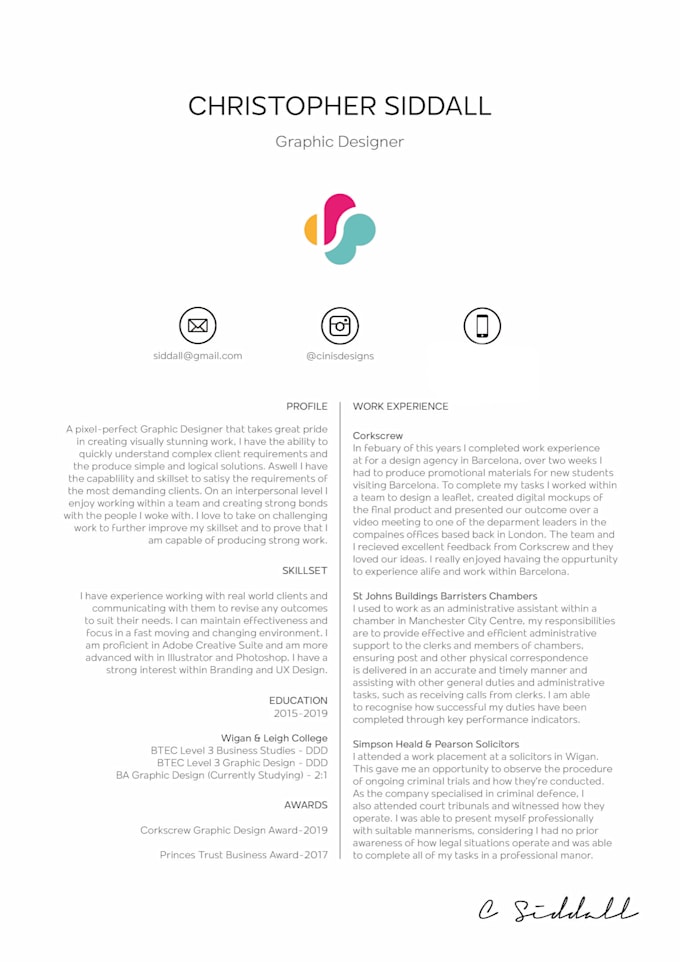 Custom Cv Pattern Create a cv for you by Roughnsketchy | Fiverr