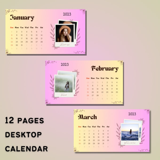 Create calendar with your photos by Sellmartt Fiverr
