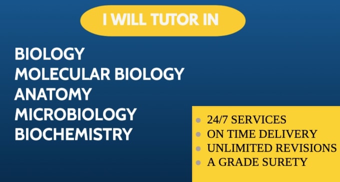 tutor in biology test, paper, quiz, assignment, course