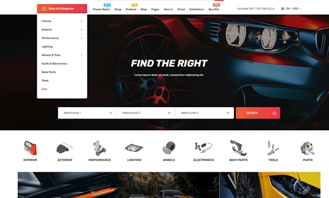 Design autozubehor shopify shop automobilgeschaft autozubehorgeschaft