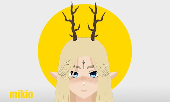 design a 3d vtuber model with animations for vseeface