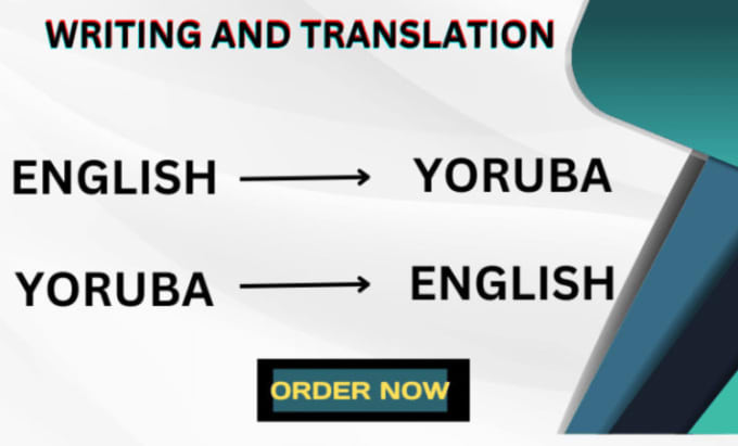 Translate english language to yoruba language