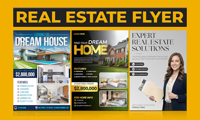 design professional real estate flyer and brochure
