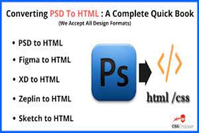 Convert psd to html figma to html and xd to html css and its framework ...