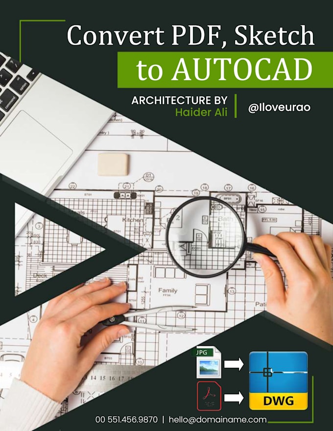 Convert pdf, image, and sketch to autocad drawing or dwg by Iloveurao ...
