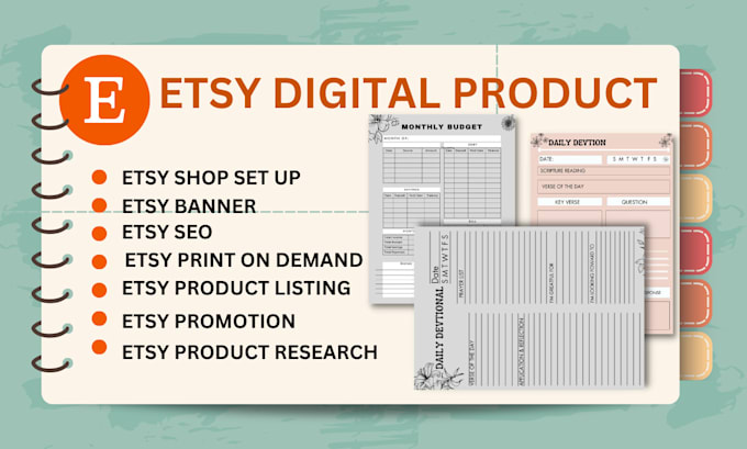 Setup etsy store etsy digital product design etsy seo by Dino_solution ...