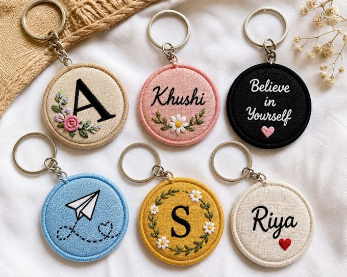 craft custom embroidered keychains for your brand or business