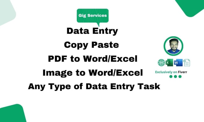 do data entry data collection data mining copy paste excel typing convert PDF