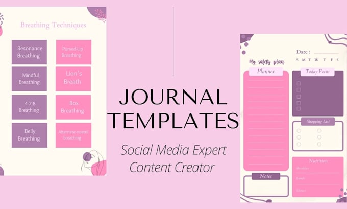 design journal or planner templates for your business
