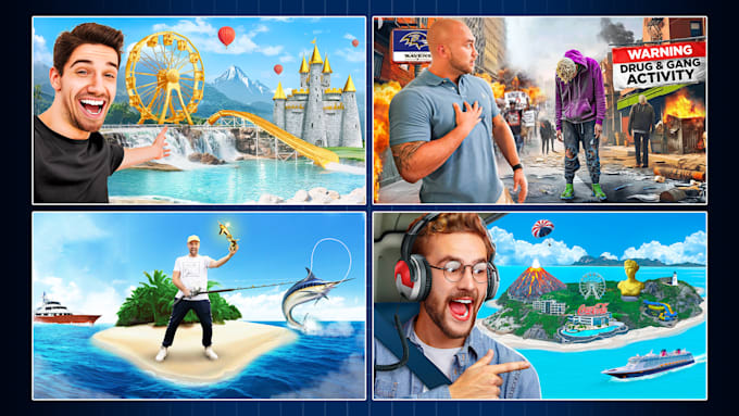 create thumbnail like mr beast