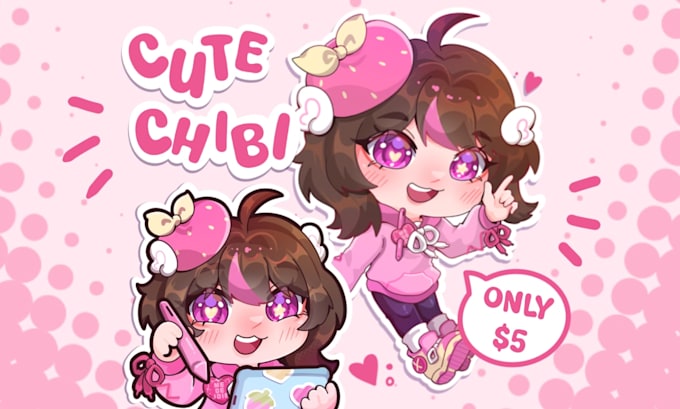 draw cute chibi character for any purposes