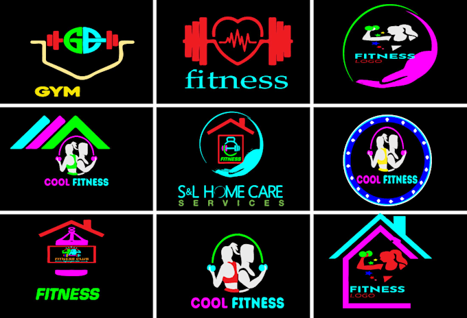 do trendy monogram logo for gym, sports and fitness brands