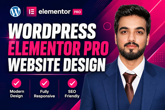 design modern wordpress website with elementor pro