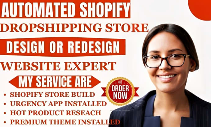 Big Deals! I will create shopify dropshipping store, shopify redesign aliexpress, cj or zendrop