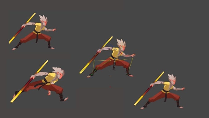 create 2d game character or 2d game character animation