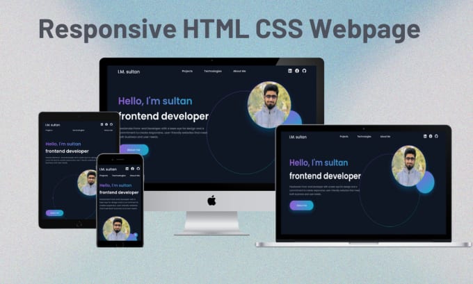 Develop responsive html css webpage by Faizansultan0 | Fiverr