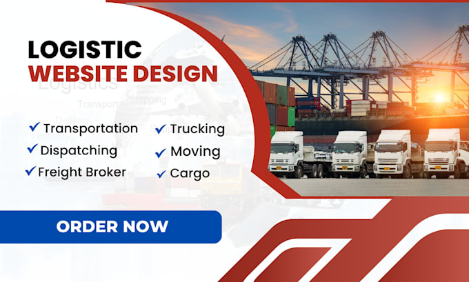 Design logistic website trucking website freight broker cargo truck