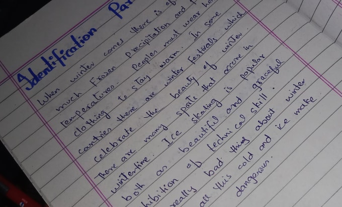 Provide hand written notes and letters by Binteabdulla142 Fiverr
