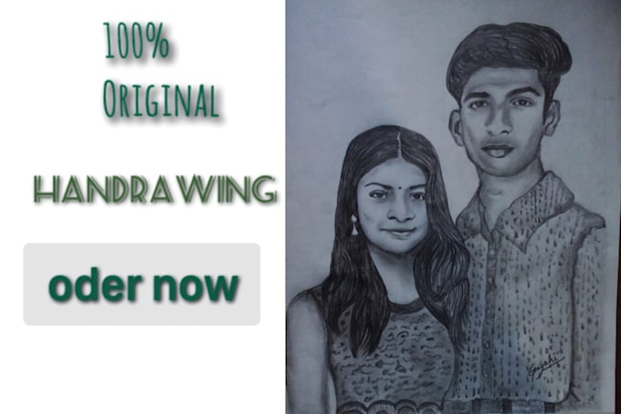 Handrawing Draw realistic handrawing pencil sketch of your picture by ...