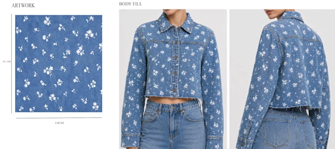 create professional seamless pattern and all over print for denim