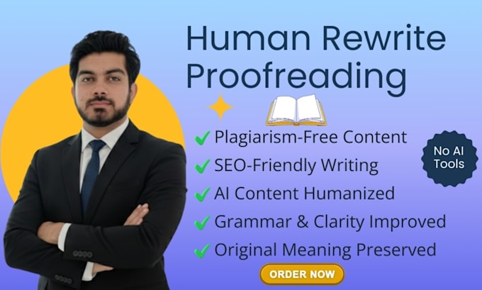 manually paraphrase, proofread, and rewrite your content