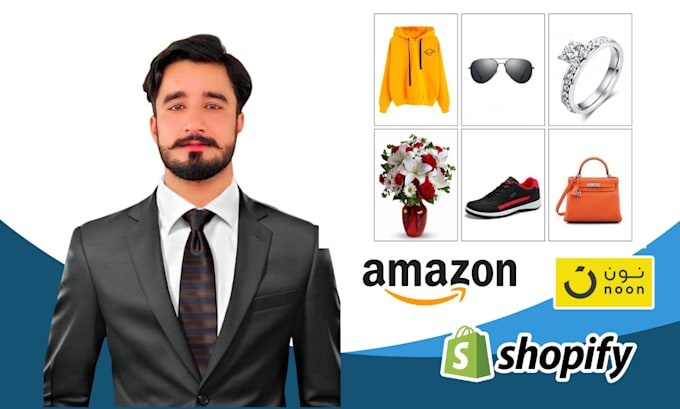 do product image editing for ebay, amazon, and noon listings