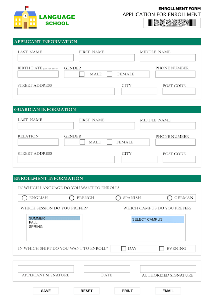create fillable PDF form and invoice