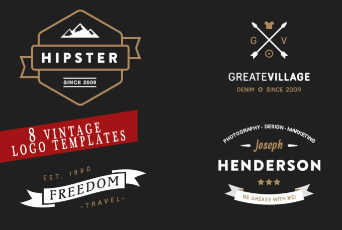 Sell 8 perfect vintage logo templates by Twillcreative | Fiverr
