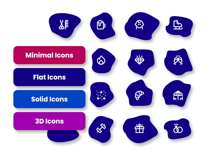 create minimal unique flat icons with fastest delivery
