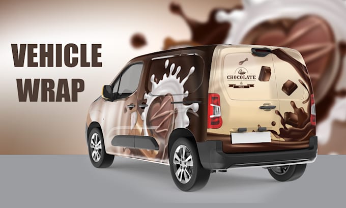 attractive car wrap design truck, van, vehicle wrap design