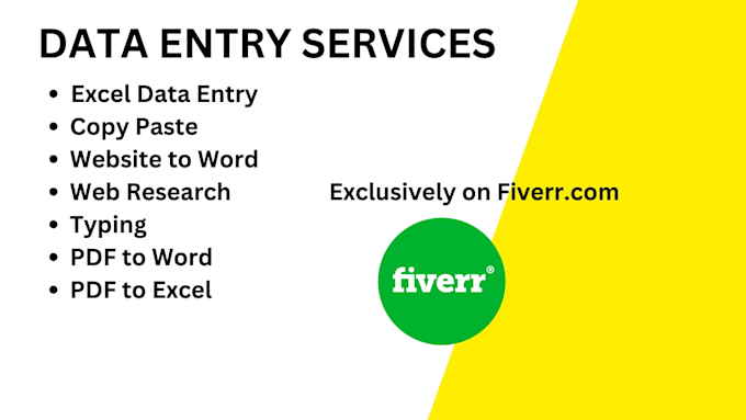 data entry, copy paste, web research
