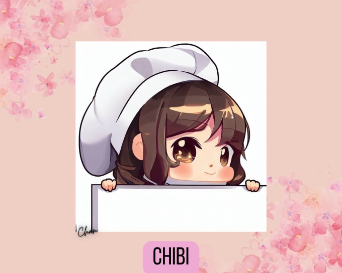 draw cute chibi peeking art or pfp for you