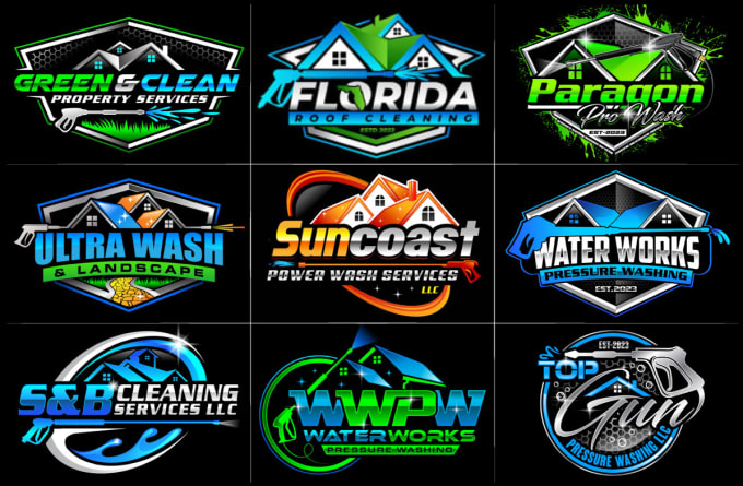Do auto detailing car wash power and pressure washing logo by Logos ...