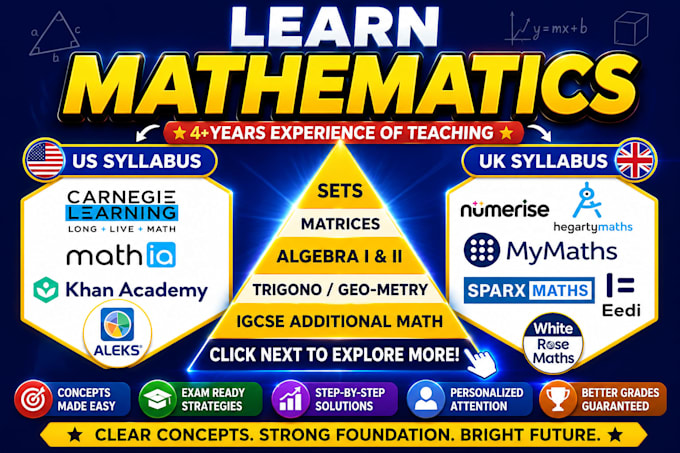 teach you basic math fractions algebra and geomtery