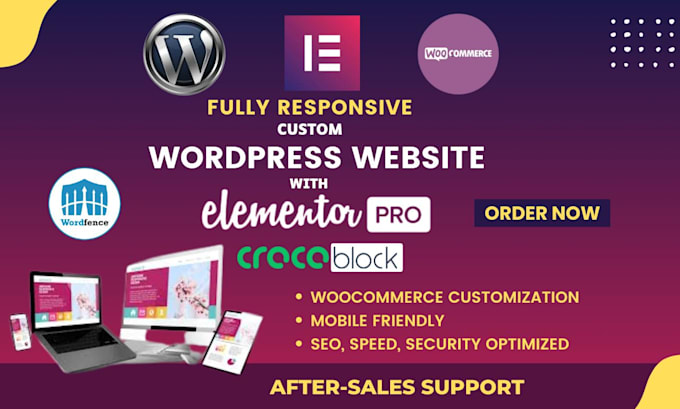 build or customize wordpress website with elementor pro, crocoblock