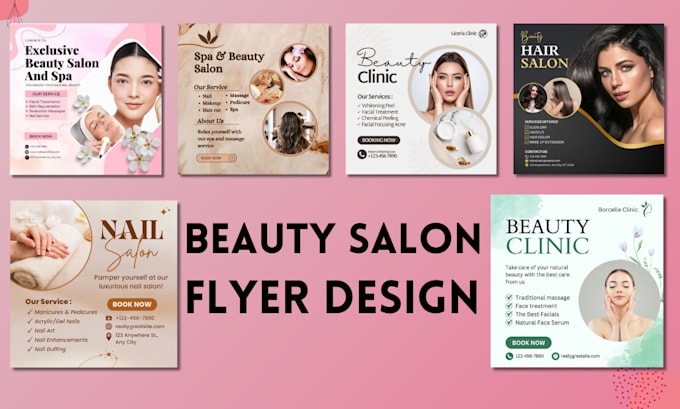design beauty salon, spa, hair, eyelash, skin care  price list flyer