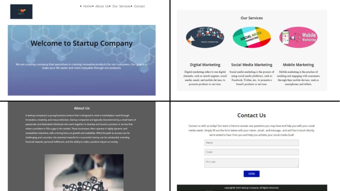 Create a simple landing page website using html and css by Iliyas089 ...