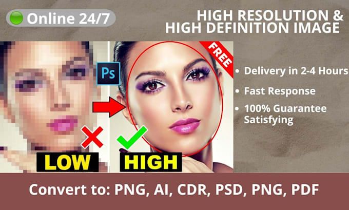 make your image to high resolution and high definition