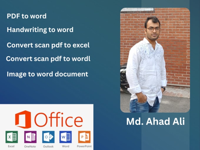 Pdf to word handwriting to word convert scan pdf to excel by ahad0731