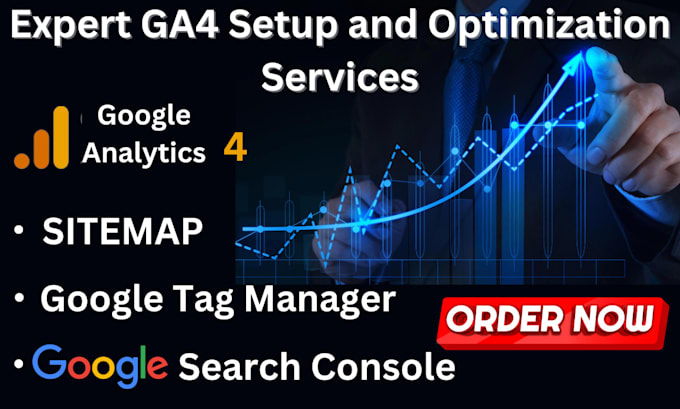 setup google analytics 4, search console, conversion event tracking on website