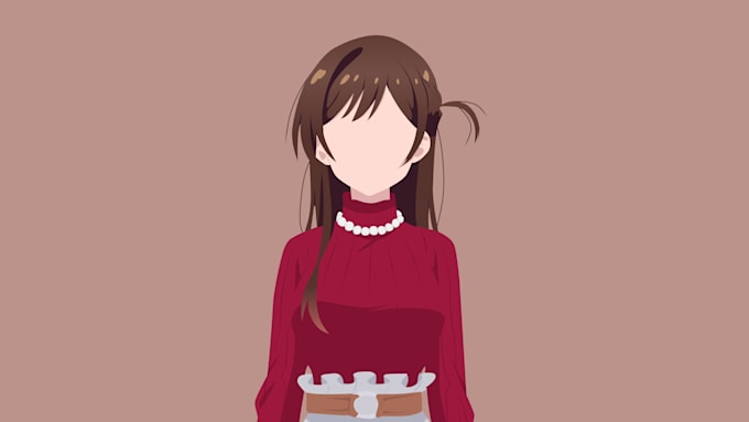 draw you an anime minimalist vector for graphic design, wallpaper, etc