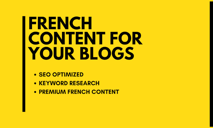 write SEO french articles for your blogs